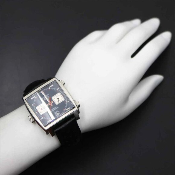 TAG Heuer Monaco CAW211P Chronograph Automatic Blue Dial Mens Watch 90289930 - Picture 5 of 7